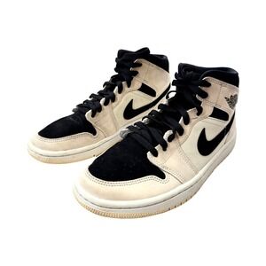 Nike Air Jordan 1 Mid Barely Orange Black High Top Sneakers Size 8.5